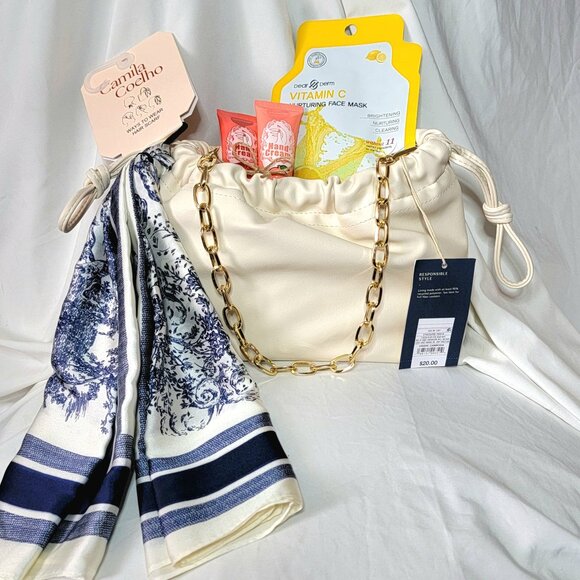 5-Piece Stuffed Universal Thread™ Cream Shoulder Bag – NWT, All NEW! - Picture 1 of 4